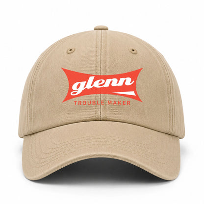 Trouble Maker Red Logo Washed Cap GLENN 13K1 C78PF