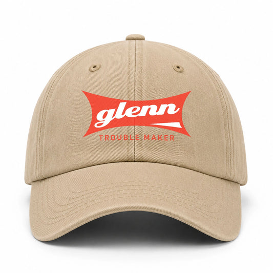 Trouble Maker Red Logo Washed Cap GLENN 13K1 C78PF