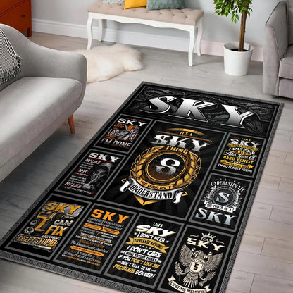 SKY Personalized Sponge Floor Mat – Custom Printed Home Decor 13K1-AR2