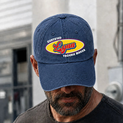 Certified Your Name Trouble Maker Washed Cap LYNN 13K1 C73PF