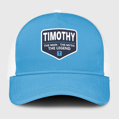 The Man The Myth The Legend Light Blue Mesh Cap TIMOTHY 13K1 C190PF