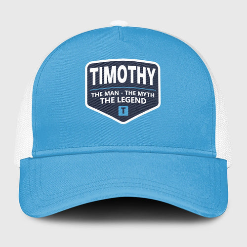 The Man The Myth The Legend Light Blue Mesh Cap TIMOTHY 13K1 C190PF