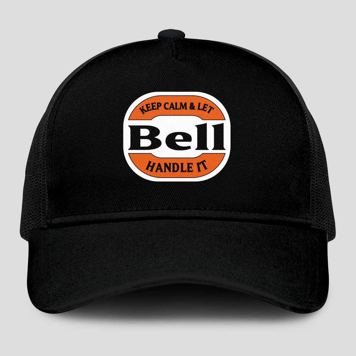 Keep Calm & Let Your Name Handle It Black Mesh Cap BELL 13K1 C199PF