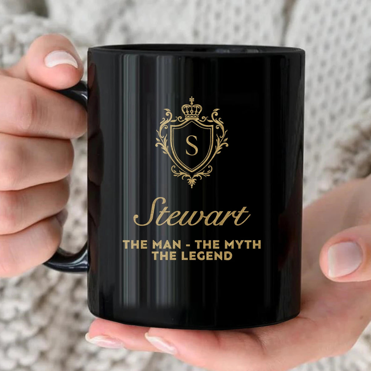 The Man The Myth The Legend Blue Crest Mug STEWART 13K1 MG02