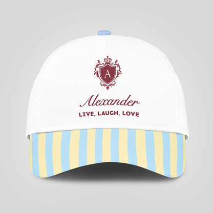 Live Laugh Love Blue And Yellow Luxury Cap ALEXANDER 13K1 C121PF