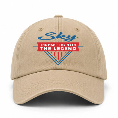 The Man The Myth The Legend Logo Washed Cap SKY 13K1 C37PF