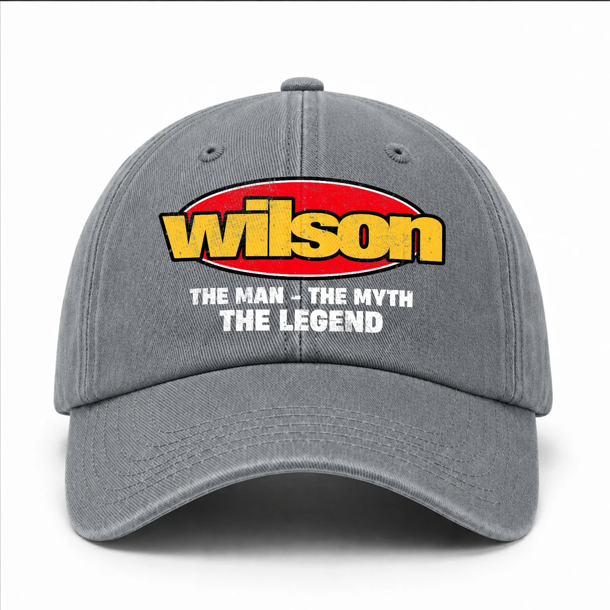The Man The Myth The Legend Vintage Logo Washed Cap WILSON 13K1 C162PF