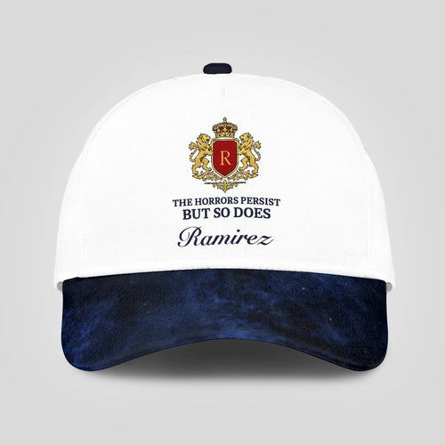 The Horrors Persist But So Does Your Name Elegant Blue And White Cap RAMIREZ 13K1 C123PF