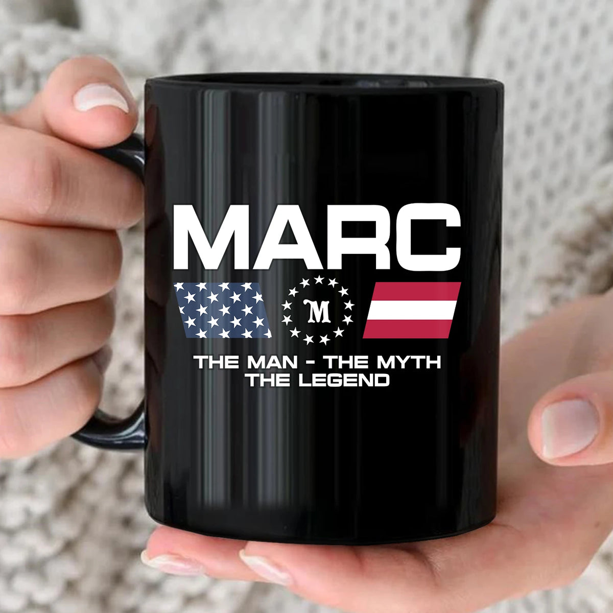The Man The Myth The Legend Us Flag Mug MARC 13K1 MG23