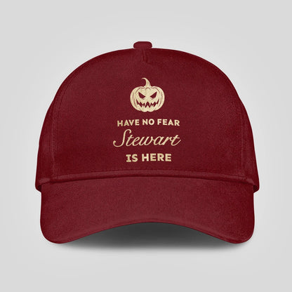Have No Fear Your Name Is Here Halloween Pumpkin Burgundy STEWART 13K1 C163PF