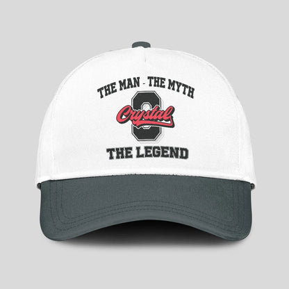 The Man The Myth The Legend Custom Initial Letter And Name Cap CRYSTAL 13K1 C38PF