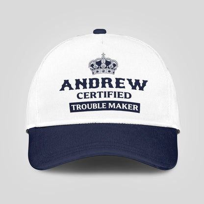 Certified Your Name Trouble Maker Washed Cap ANDREW 13K1 C148PF