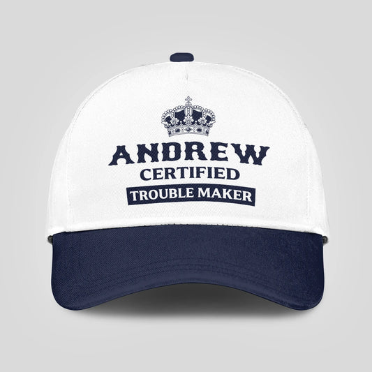 Certified Your Name Trouble Maker Washed Cap ANDREW 13K1 C148PF