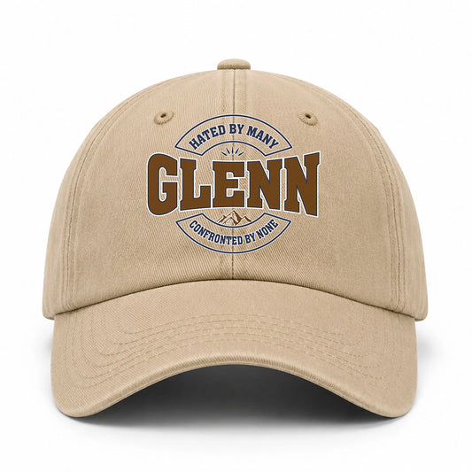 Hated By Many Confronted By None Washed Cap GLENN 13K1 C36PF