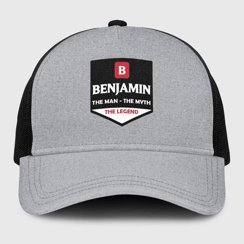 The Man The Myth The Legend Gray Mesh Cap BENJAMIN 13K1 C189PF