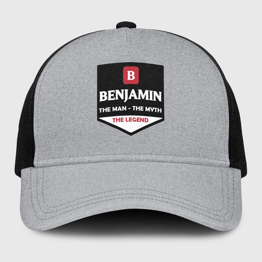 The Man The Myth The Legend Gray Mesh Cap BENJAMIN 13K1 C189PF