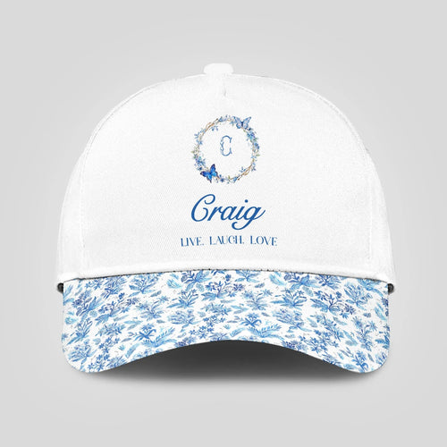 Live Laugh Love Blue Flowers Cap CRAIG 13K1 C50PF