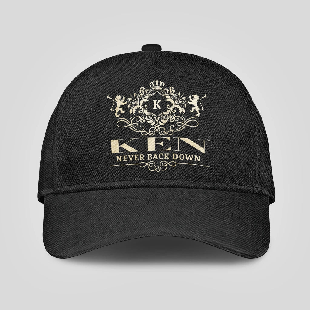 Never Back Down Royal Style Black Cap KEN 13K1 C179PF
