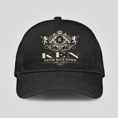 Never Back Down Royal Style Black Cap KEN 13K1 C179PF