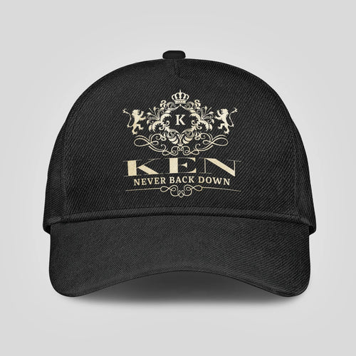 Never Back Down Royal Style Black Cap KEN 13K1 C179PF