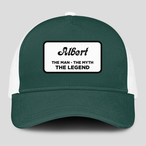 The Man The Myth The Legend Green And White Mesh Cap ALBERT 13K1 C198PF