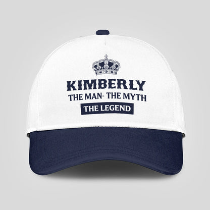 The Man The Myth The Legend King Crown Blue And White Cap KIMBERLY 13K1 C147PF