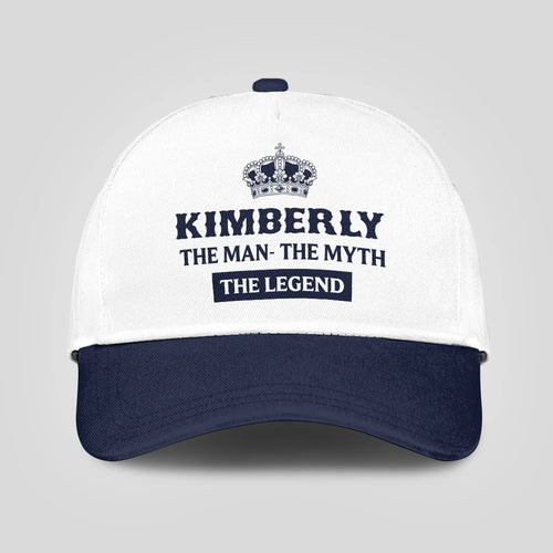 The Man The Myth The Legend King Crown Blue And White Cap KIMBERLY 13K1 C147PF