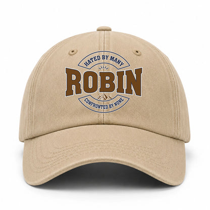 Hated By Many Confronted By None Washed Cap ROBIN 13K1 C36PF
