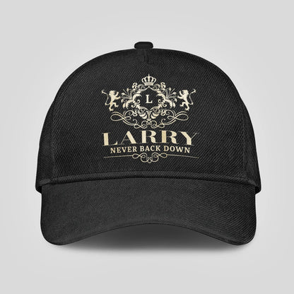 Never Back Down Royal Style Black Cap LARRY 13K1 C179PF
