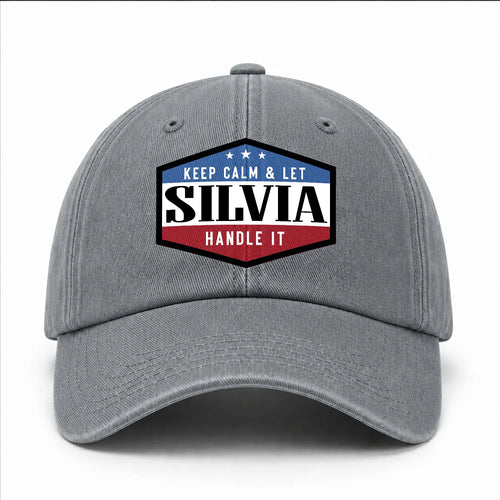 Keep Calm & Let Your Name Handle It Washed Cap SILVIA 13K1 C87PF