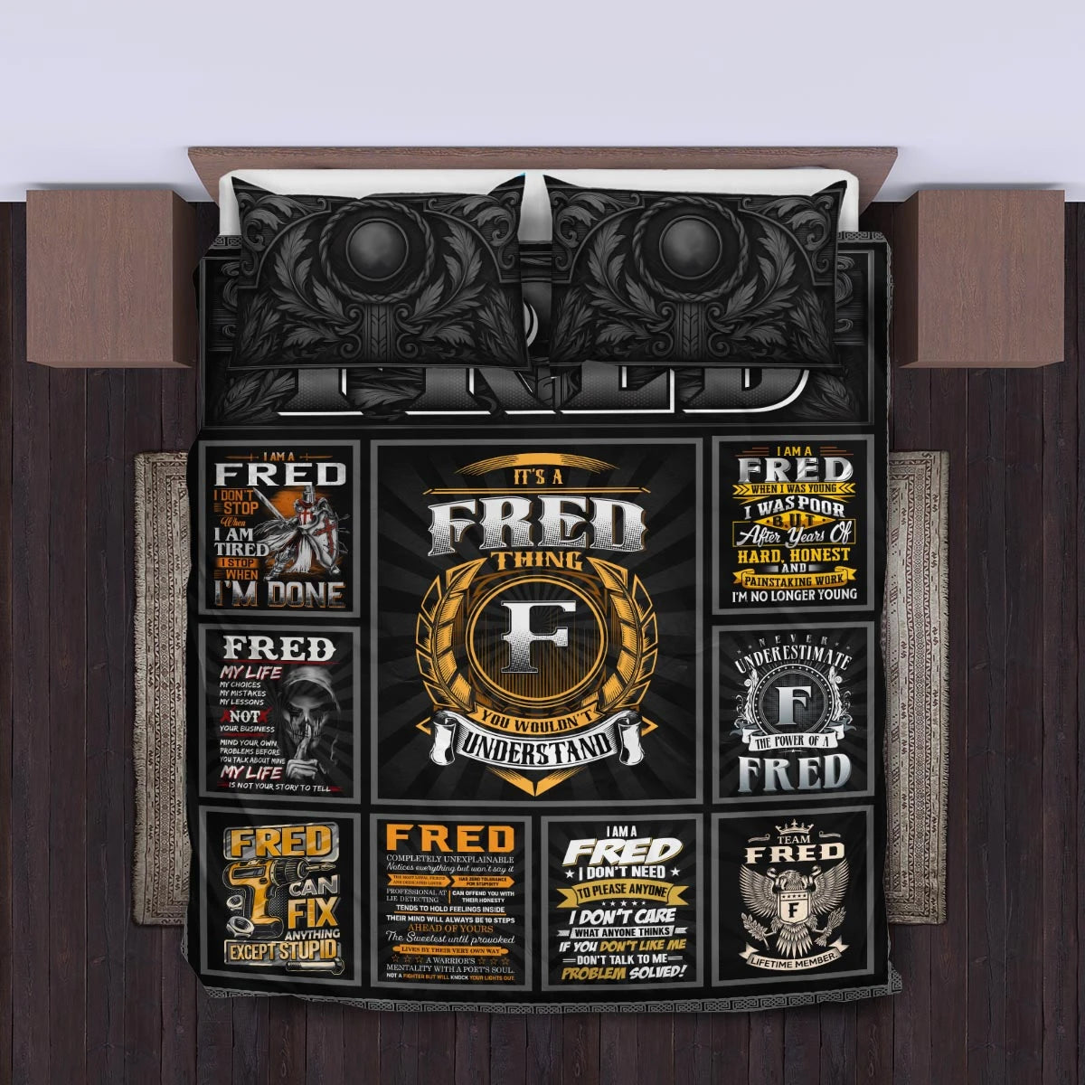FRED Limited Edition Personalized Bedding Set 13K1-BS2