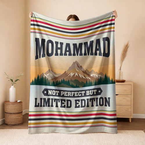 Not Perfect But Limited Edition Vintage Mountain Fleece Blanket MOHAMMAD 13K1 BK45
