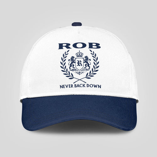 Never Back Down Blue And White Cap ROB 13K1 C59PF