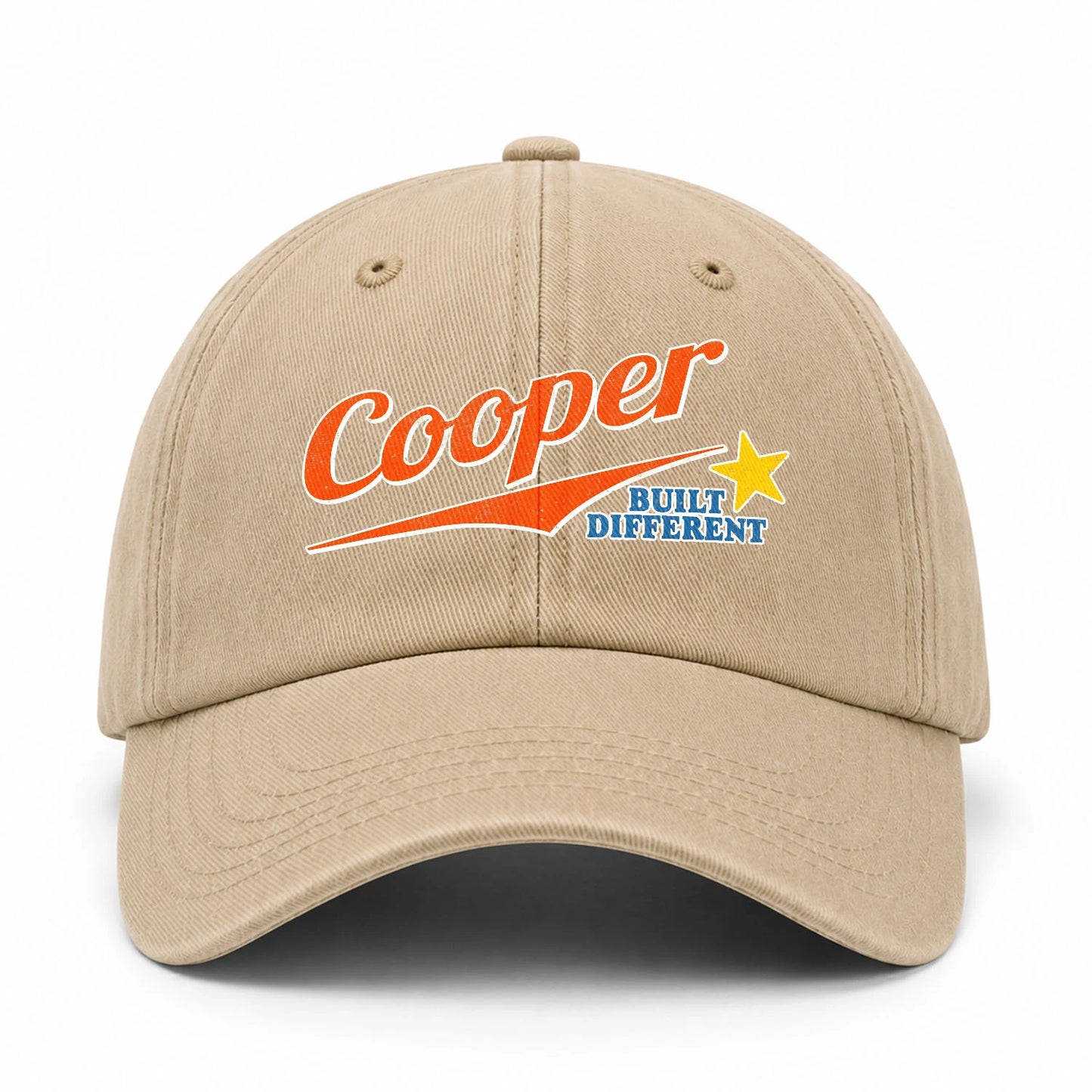 Your Name Built Different Logo Washed Cap COOPER 13K1 C56PF