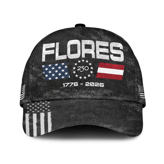 FLORES 13K1-C13PF 250th Anniversary Patriotic Baseball Cap 1776–2026