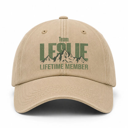 Team Your Name Lifetime Member Mountain Cap LESLIE 13K1 C58PF