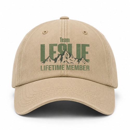 Team Your Name Lifetime Member Mountain Cap LESLIE 13K1 C58PF