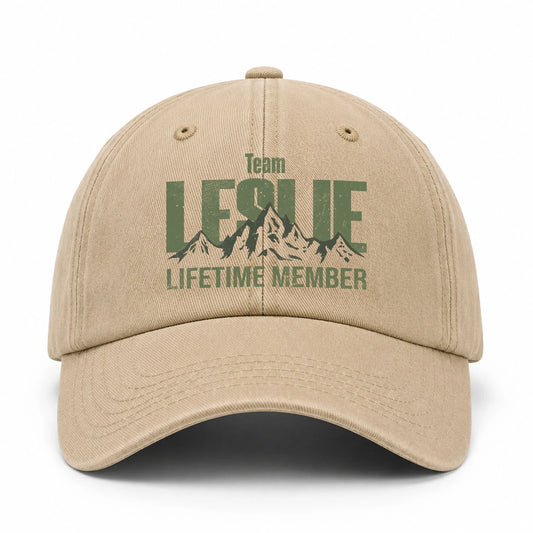 Team Your Name Lifetime Member Mountain Cap LESLIE 13K1 C58PF