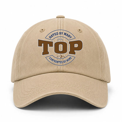 Hated By Many Confronted By None Washed Cap TOP 13K1 C36PF