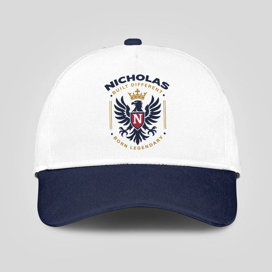 Built Different Born Legendary Elegant Blue And White Cap NICHOLAS 13K1 C76PF