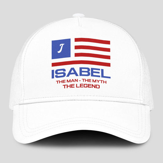 The Man The Myth The Legend America Flag Mesh Cap ISABEL 13K1 C193PF