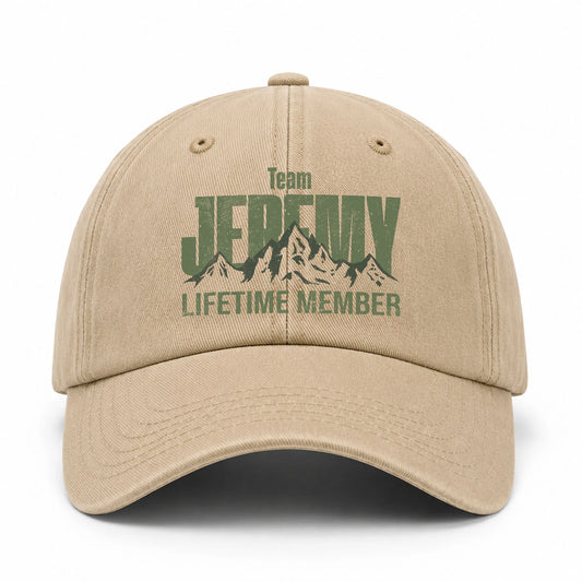 Team Your Name Lifetime Member Mountain Cap JEREMY 13K1 C58PF