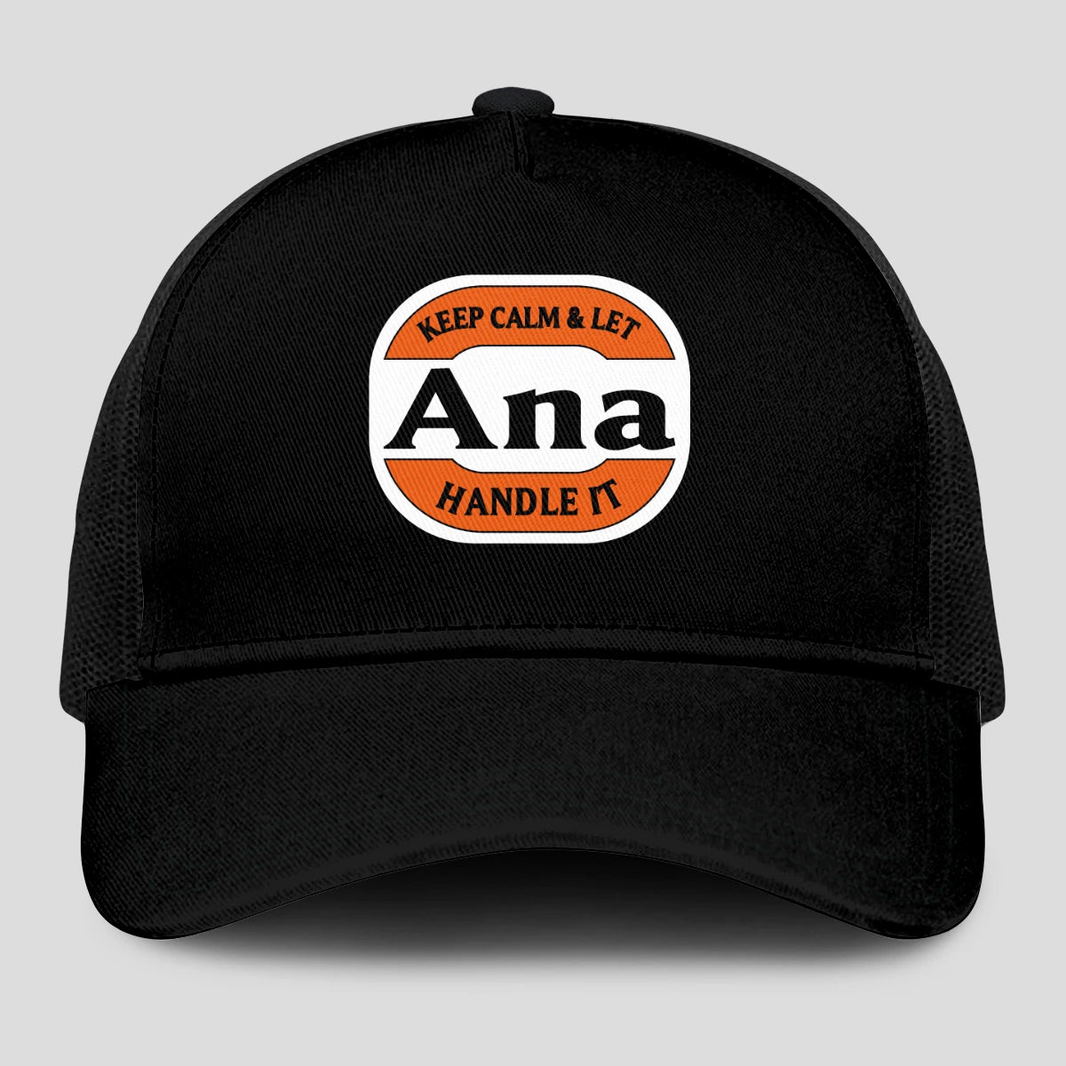 Keep Calm & Let Your Name Handle It Black Mesh Cap ANA 13K1 C199PF