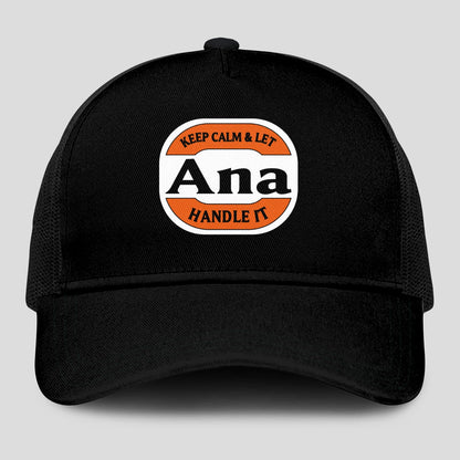Keep Calm & Let Your Name Handle It Black Mesh Cap ANA 13K1 C199PF