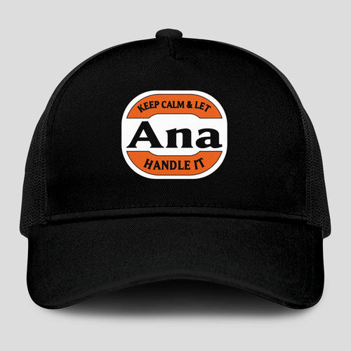 Keep Calm & Let Your Name Handle It Black Mesh Cap ANA 13K1 C199PF