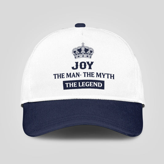The Man The Myth The Legend King Crown Blue And White Cap JOY 13K1 C147PF