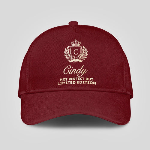 Not Perfect But Limited Edition Luxury Burgundy Cap CINDY 13K1 C154PF