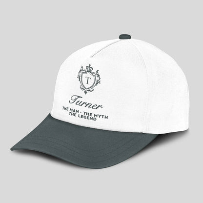 The Man The Myth The Legend Elegant Gray And White Cap TURNER 13K1 C170PF