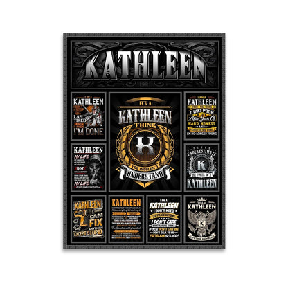KATHLEEN Personalized Sponge Floor Mat – Custom Printed Home Decor 13K1-AR2