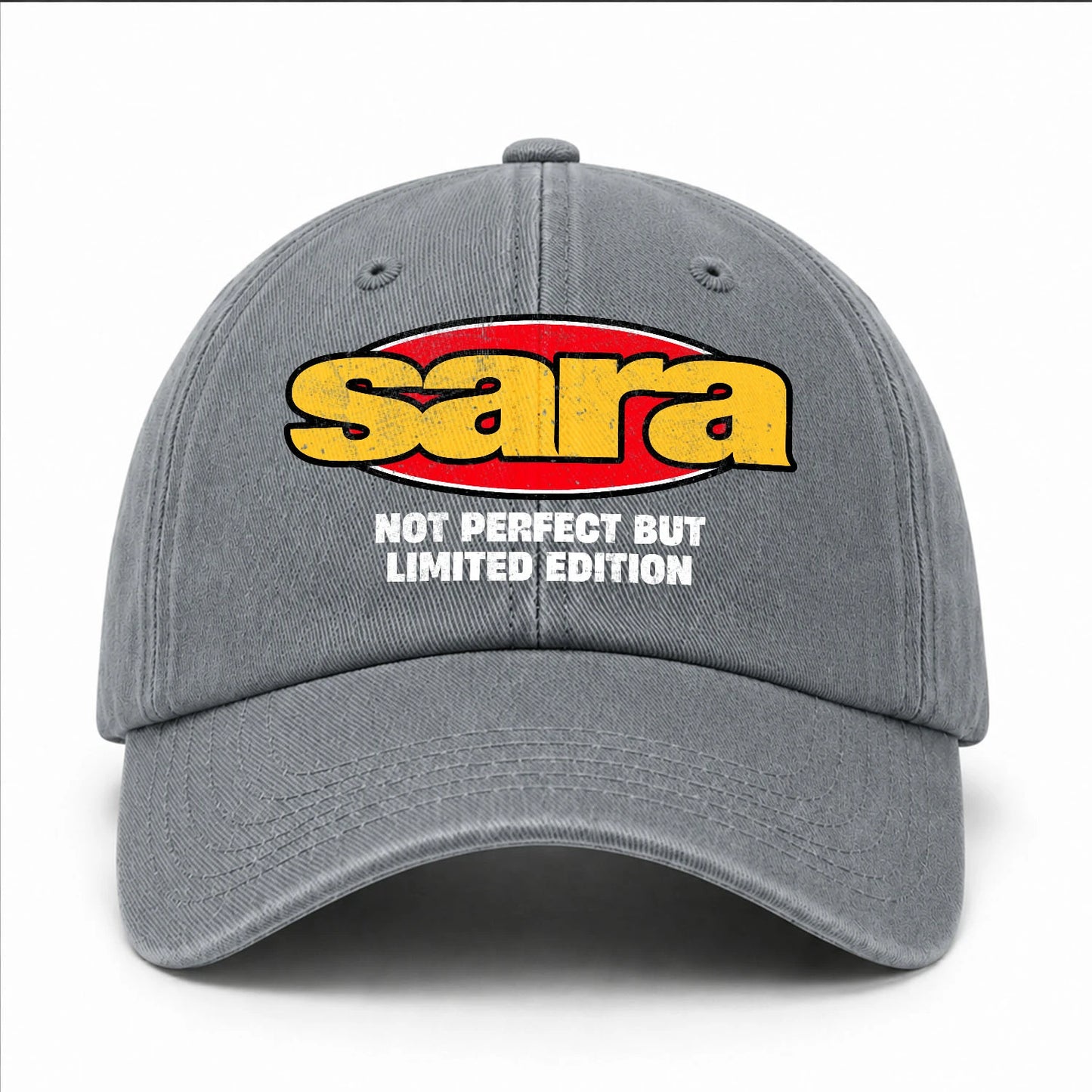 Your Name Not Perfect But Limited Edition Red Logo Washed Cap SARA 13K1 C84PF